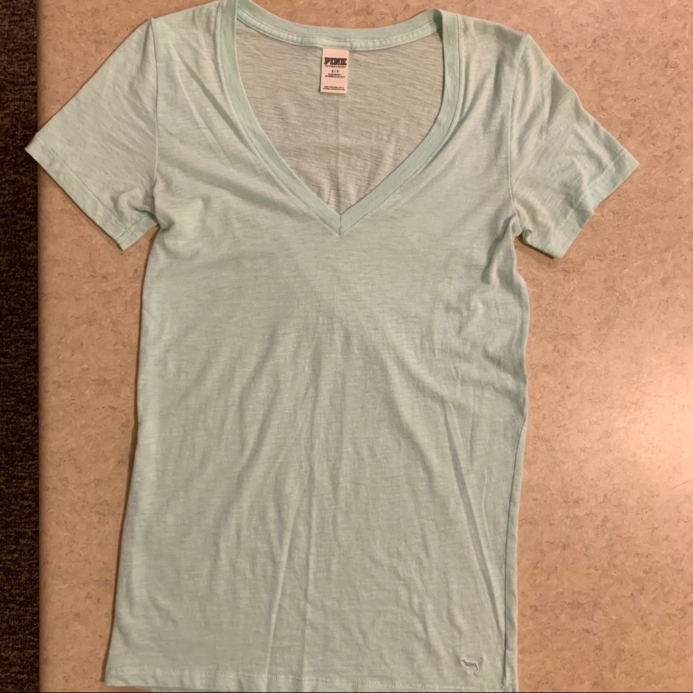 Pink brand short sleeve v neck